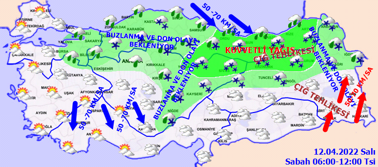 Nisanda kar alarmı: Meteoroloji saat vererek uyardı! Pek çok ilde sağanak ve kar bekleniyor! - Sayfa 8