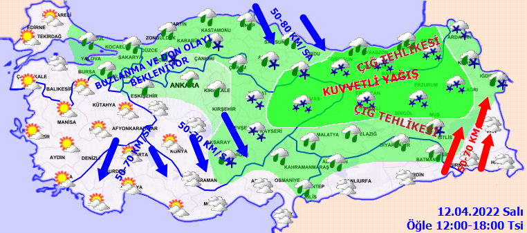 Nisanda kar alarmı: Meteoroloji saat vererek uyardı! Pek çok ilde sağanak ve kar bekleniyor! - Sayfa 9