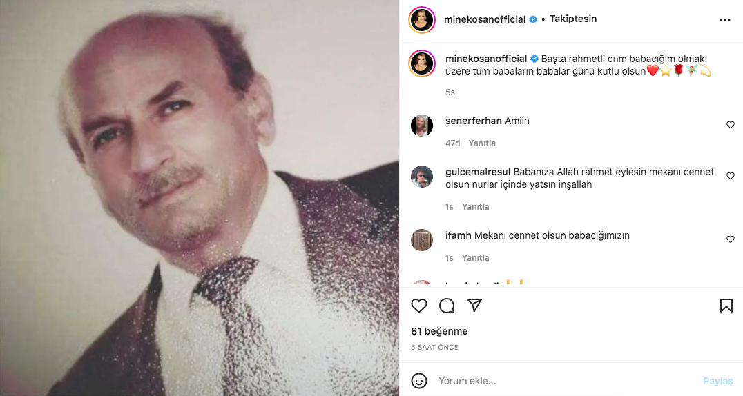 Ünlü isimlerden Babalar Günü paylaşımları (19 Haziran 2022) - Sayfa 51