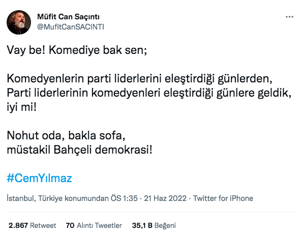 Devlet Bahçeli'nin hedef aldığı Cem Yılmaz'a ünlü isimlerden destek - Sayfa 9