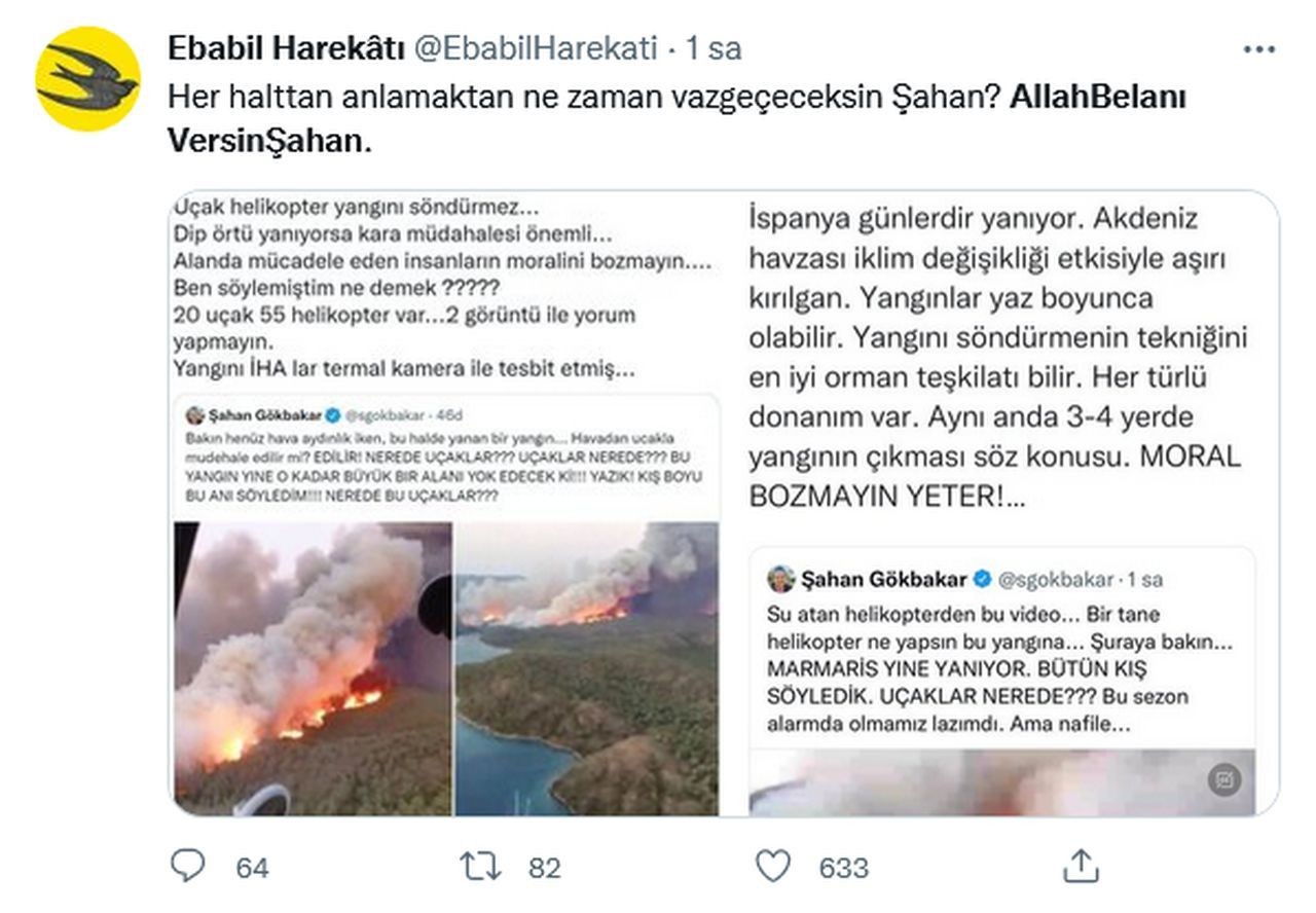 Yangın provokasyonu yapan Şahan Gökbakar'a tepki yağdı! - Sayfa 1