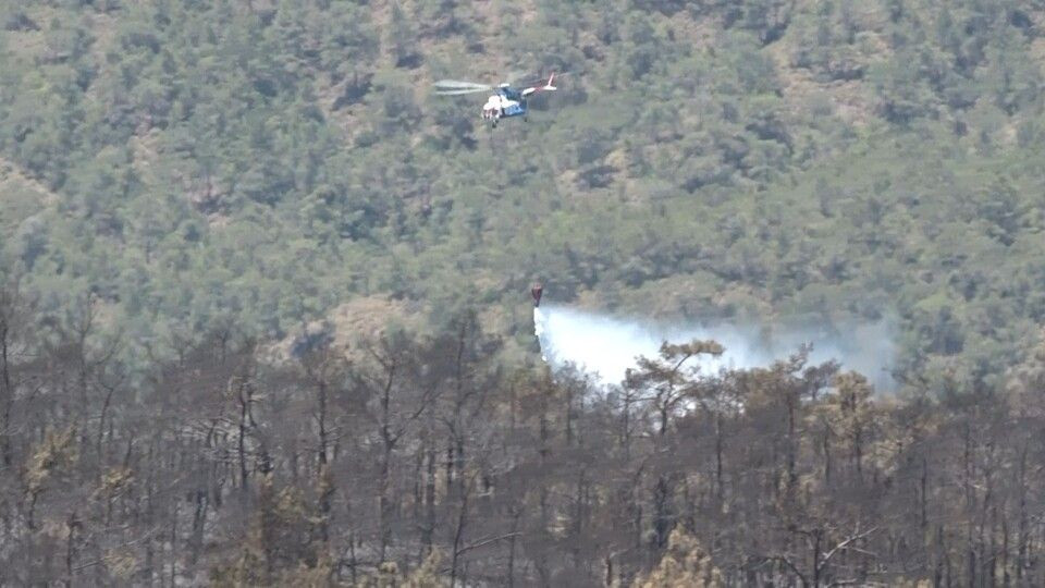 Marmaris'te yanan ormanlık alan havadan görüntülendi! İşte yürek dağlayan görüntüler - Sayfa 7