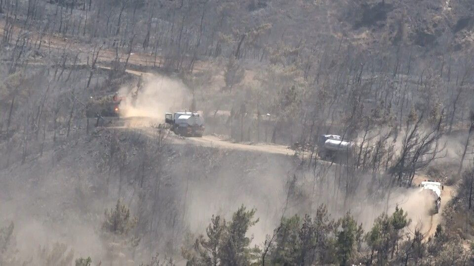 Marmaris'te yanan ormanlık alan havadan görüntülendi! İşte yürek dağlayan görüntüler - Sayfa 9