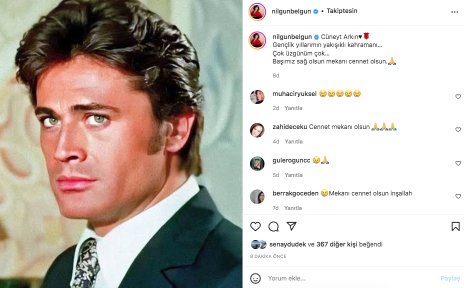 Yeşilçam'ın usta ismi hayata veda etti! Sanat camiasının ünlü isimlerinden Cüneyt Arkın paylaşımları - Sayfa 81