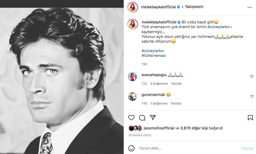 Yeşilçam'ın usta ismi hayata veda etti! Sanat camiasının ünlü isimlerinden Cüneyt Arkın paylaşımları - Sayfa 90