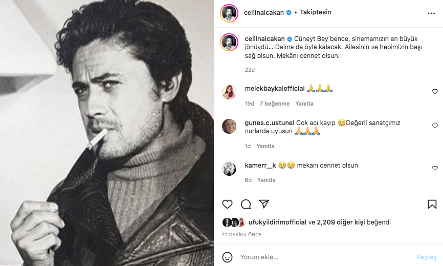 Yeşilçam'ın usta ismi hayata veda etti! Sanat camiasının ünlü isimlerinden Cüneyt Arkın paylaşımları - Sayfa 91