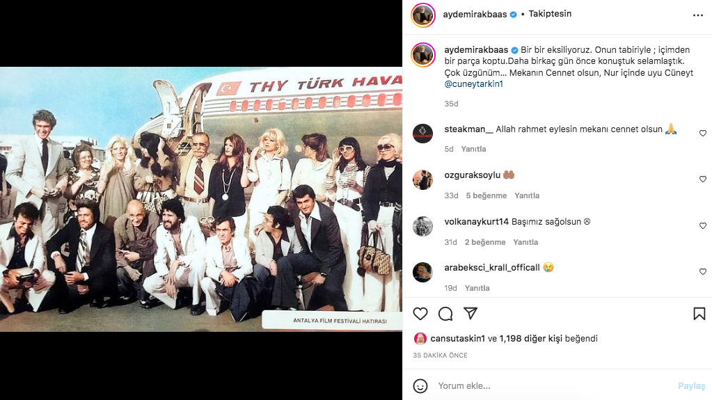 Yeşilçam'ın usta ismi hayata veda etti! Sanat camiasının ünlü isimlerinden Cüneyt Arkın paylaşımları - Sayfa 73