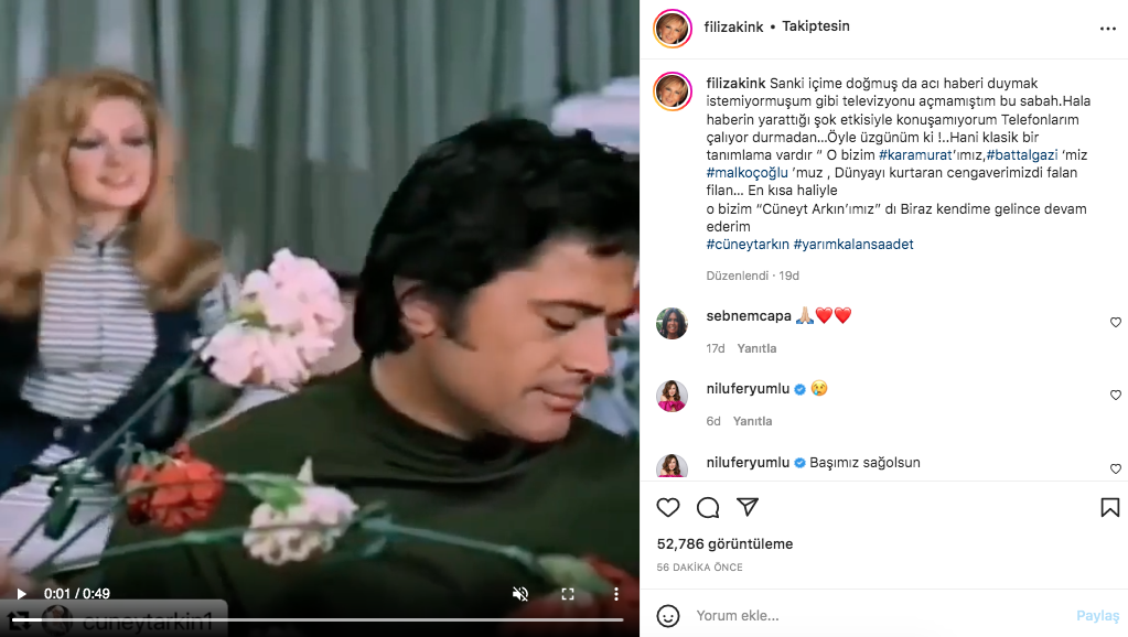 Yeşilçam'ın usta ismi hayata veda etti! Sanat camiasının ünlü isimlerinden Cüneyt Arkın paylaşımları - Sayfa 55