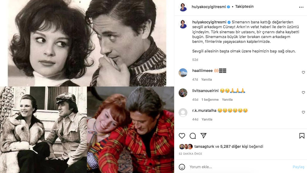 Yeşilçam'ın usta ismi hayata veda etti! Sanat camiasının ünlü isimlerinden Cüneyt Arkın paylaşımları - Sayfa 74