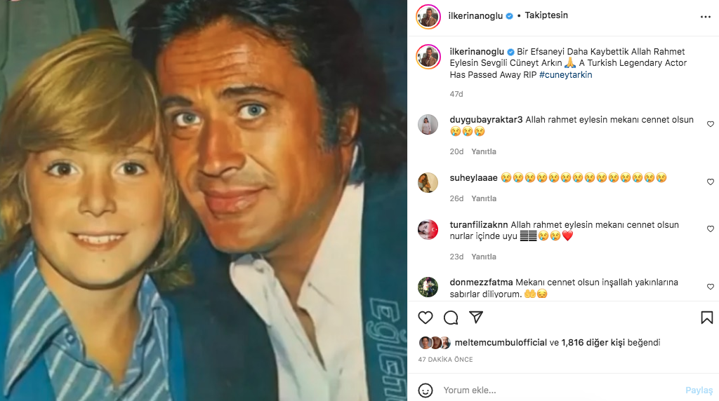 Yeşilçam'ın usta ismi hayata veda etti! Sanat camiasının ünlü isimlerinden Cüneyt Arkın paylaşımları - Sayfa 70