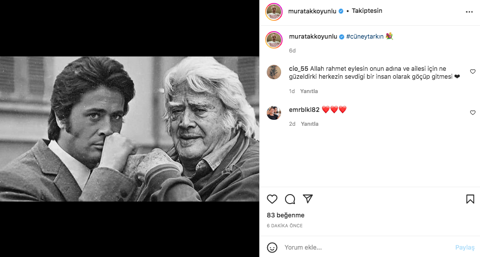 Yeşilçam'ın usta ismi hayata veda etti! Sanat camiasının ünlü isimlerinden Cüneyt Arkın paylaşımları - Sayfa 45