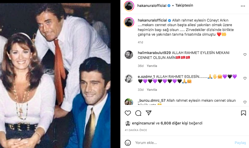 Yeşilçam'ın usta ismi hayata veda etti! Sanat camiasının ünlü isimlerinden Cüneyt Arkın paylaşımları - Sayfa 38