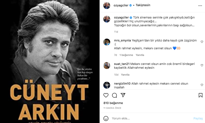 Yeşilçam'ın usta ismi hayata veda etti! Sanat camiasının ünlü isimlerinden Cüneyt Arkın paylaşımları - Sayfa 44