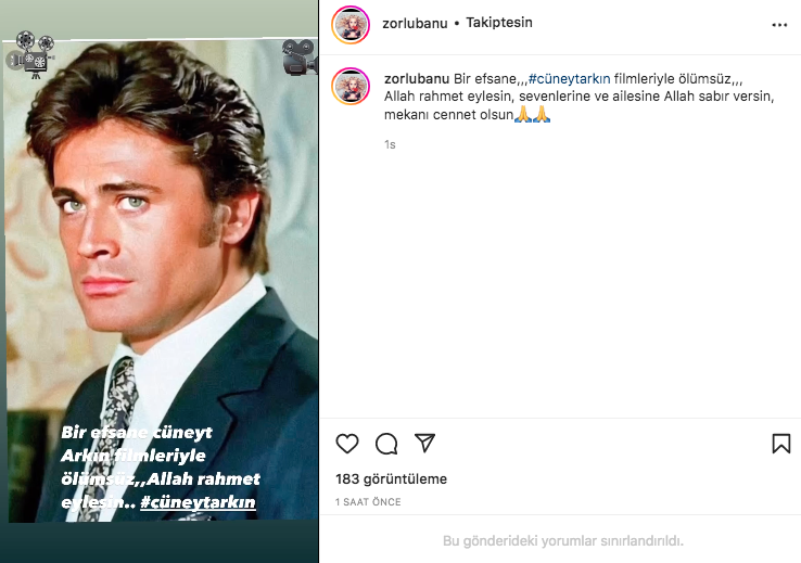 Yeşilçam'ın usta ismi hayata veda etti! Sanat camiasının ünlü isimlerinden Cüneyt Arkın paylaşımları - Sayfa 54