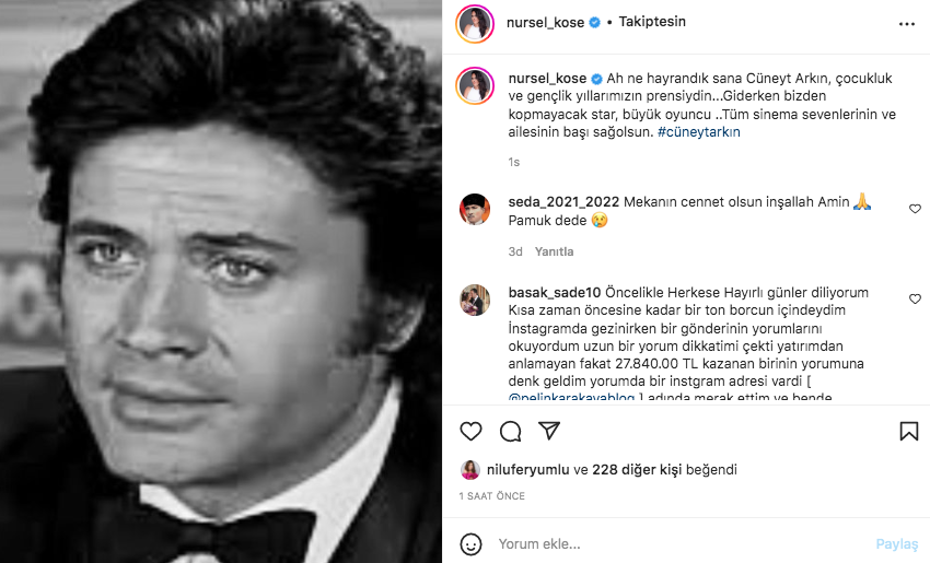 Yeşilçam'ın usta ismi hayata veda etti! Sanat camiasının ünlü isimlerinden Cüneyt Arkın paylaşımları - Sayfa 79