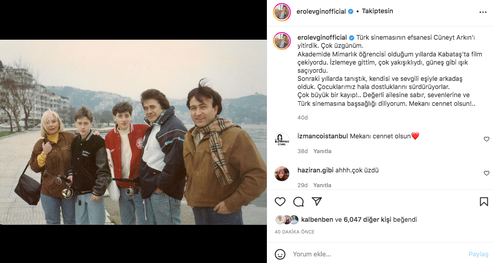 Yeşilçam'ın usta ismi hayata veda etti! Sanat camiasının ünlü isimlerinden Cüneyt Arkın paylaşımları - Sayfa 41