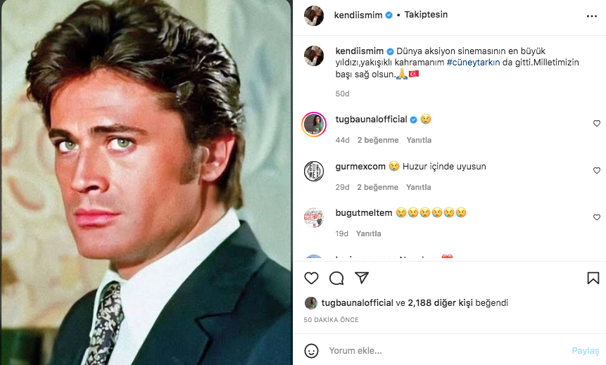 Yeşilçam'ın usta ismi hayata veda etti! Sanat camiasının ünlü isimlerinden Cüneyt Arkın paylaşımları - Sayfa 57