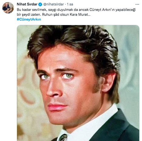 Yeşilçam'ın usta ismi hayata veda etti! Sanat camiasının ünlü isimlerinden Cüneyt Arkın paylaşımları - Sayfa 87