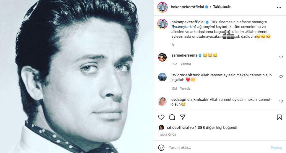 Yeşilçam'ın usta ismi hayata veda etti! Sanat camiasının ünlü isimlerinden Cüneyt Arkın paylaşımları - Sayfa 58