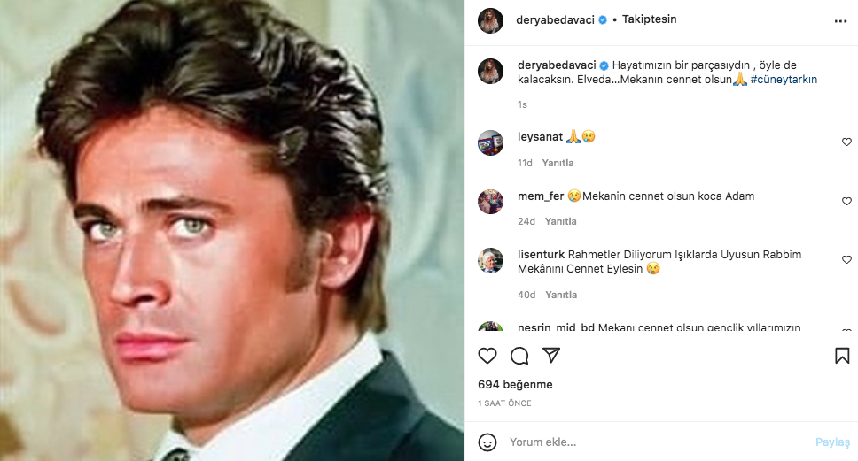 Yeşilçam'ın usta ismi hayata veda etti! Sanat camiasının ünlü isimlerinden Cüneyt Arkın paylaşımları - Sayfa 52