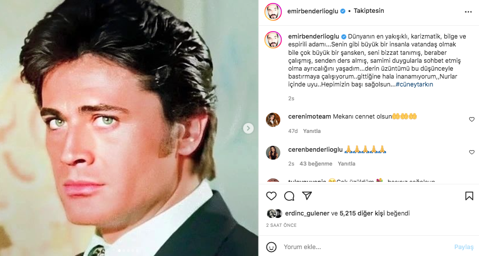 Yeşilçam'ın usta ismi hayata veda etti! Sanat camiasının ünlü isimlerinden Cüneyt Arkın paylaşımları - Sayfa 35