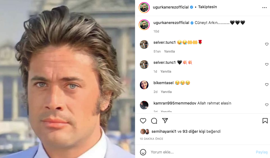 Yeşilçam'ın usta ismi hayata veda etti! Sanat camiasının ünlü isimlerinden Cüneyt Arkın paylaşımları - Sayfa 34