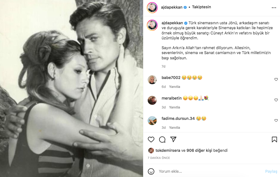 Yeşilçam'ın usta ismi hayata veda etti! Sanat camiasının ünlü isimlerinden Cüneyt Arkın paylaşımları - Sayfa 23