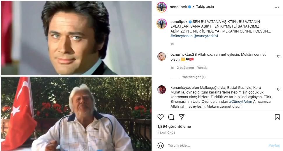 Yeşilçam'ın usta ismi hayata veda etti! Sanat camiasının ünlü isimlerinden Cüneyt Arkın paylaşımları - Sayfa 25