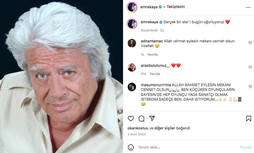 Yeşilçam'ın usta ismi hayata veda etti! Sanat camiasının ünlü isimlerinden Cüneyt Arkın paylaşımları - Sayfa 16