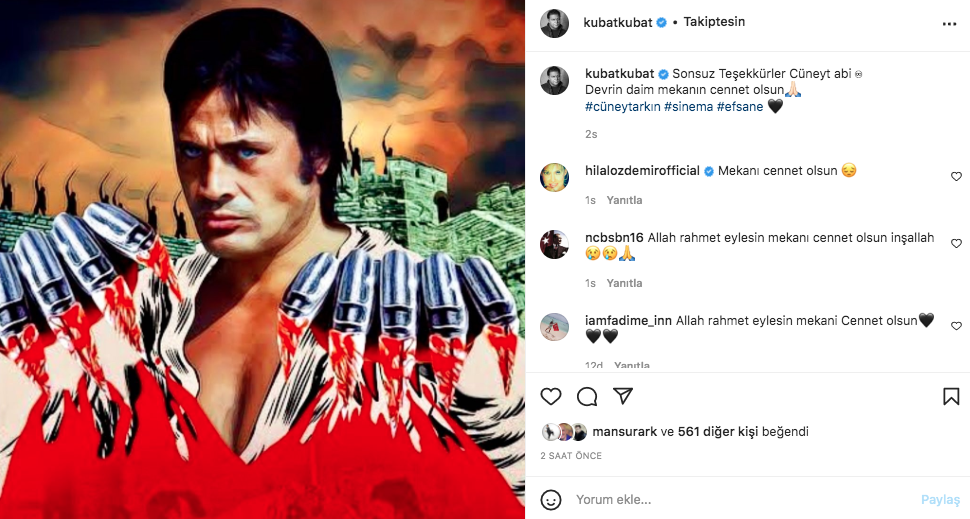 Yeşilçam'ın usta ismi hayata veda etti! Sanat camiasının ünlü isimlerinden Cüneyt Arkın paylaşımları - Sayfa 19