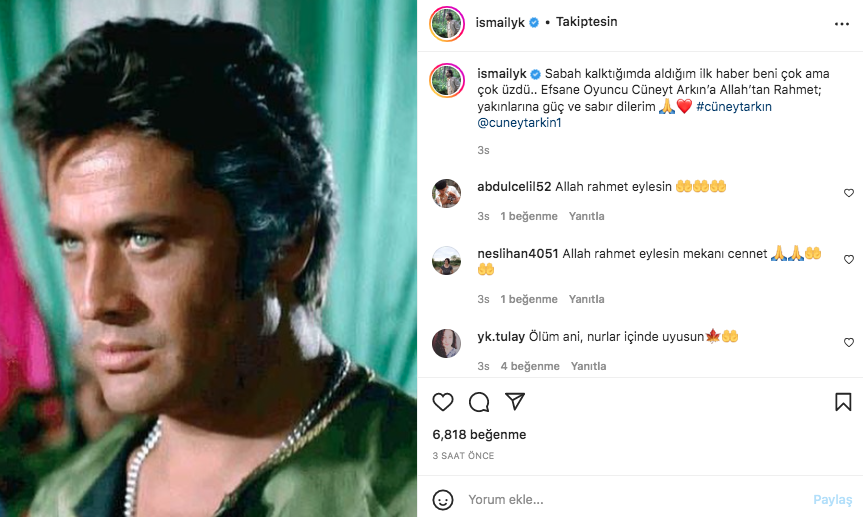 Yeşilçam'ın usta ismi hayata veda etti! Sanat camiasının ünlü isimlerinden Cüneyt Arkın paylaşımları - Sayfa 11