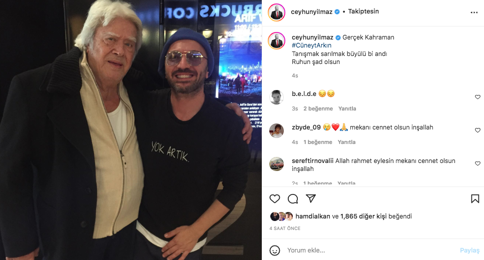 Yeşilçam'ın usta ismi hayata veda etti! Sanat camiasının ünlü isimlerinden Cüneyt Arkın paylaşımları - Sayfa 9