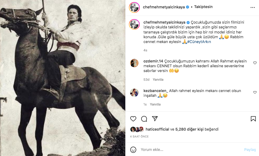 Yeşilçam'ın usta ismi hayata veda etti! Sanat camiasının ünlü isimlerinden Cüneyt Arkın paylaşımları - Sayfa 6