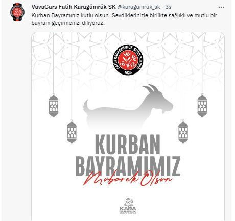 Gençlik ve Spor Bakanlığı, federasyonlar ve kulüpler Kurban Bayramı dolayısıyla kutlama mesajı yayımladı - Sayfa 14