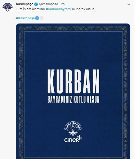 Gençlik ve Spor Bakanlığı, federasyonlar ve kulüpler Kurban Bayramı dolayısıyla kutlama mesajı yayımladı - Sayfa 18