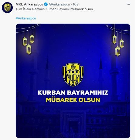 Gençlik ve Spor Bakanlığı, federasyonlar ve kulüpler Kurban Bayramı dolayısıyla kutlama mesajı yayımladı - Sayfa 20