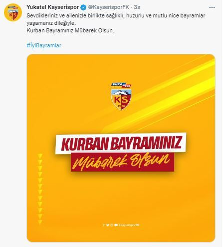 Gençlik ve Spor Bakanlığı, federasyonlar ve kulüpler Kurban Bayramı dolayısıyla kutlama mesajı yayımladı - Sayfa 21