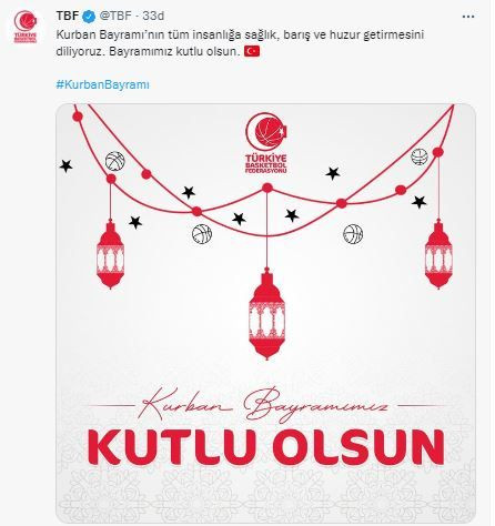 Gençlik ve Spor Bakanlığı, federasyonlar ve kulüpler Kurban Bayramı dolayısıyla kutlama mesajı yayımladı - Sayfa 7