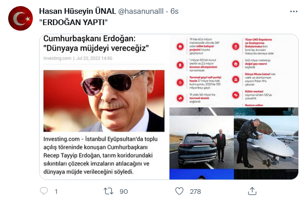 Cumhurbaşkanının mimarı olduğu tahıl koridoru anlaşması imzalandı, Erdoğan Yaptı etiketi gündem oldu - Sayfa 11
