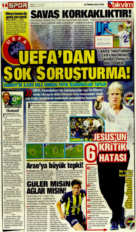 Spor basınında günün manşetleri (29 Temmuz 2022) - Sayfa 6