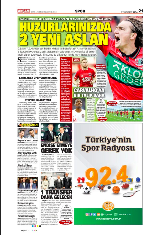 Spor basınında günün manşetleri (29 Temmuz 2022) - Sayfa 18