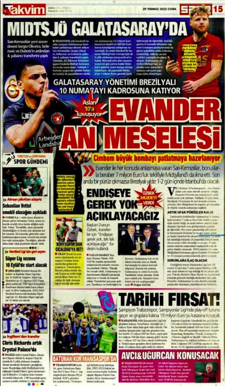 Spor basınında günün manşetleri (29 Temmuz 2022) - Sayfa 5