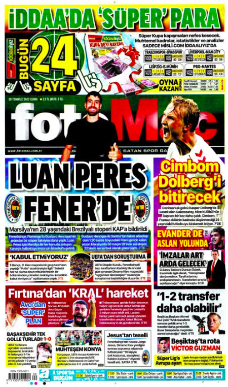 Spor basınında günün manşetleri (29 Temmuz 2022) - Sayfa 15