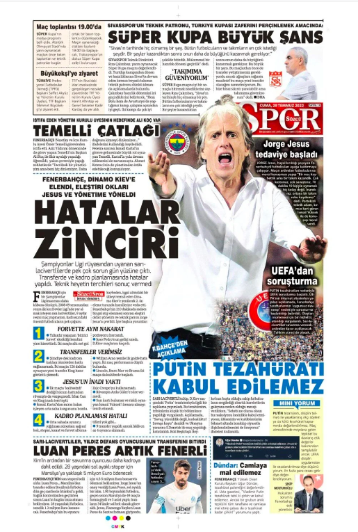 Spor basınında günün manşetleri (29 Temmuz 2022) - Sayfa 9