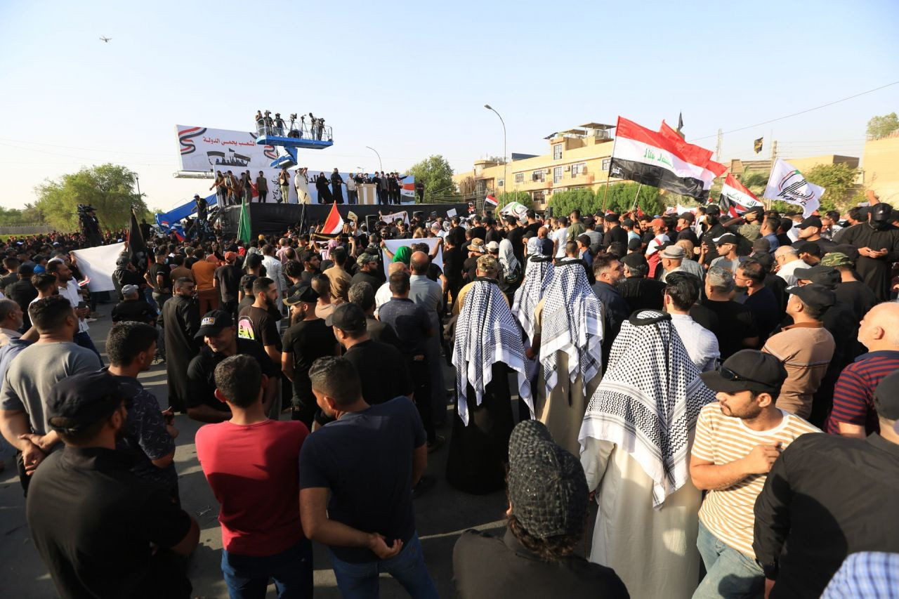 Bağdat’ta İran destekli Şii grup, Yeşil Bölge önünde oturma eylemi başlattı - Sayfa 5