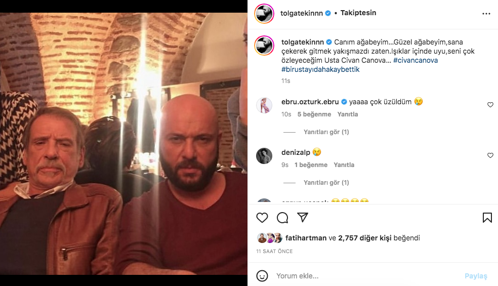 Civan Canova vefatıyla sanat camiasını yasa boğdu! Acı haberin ardından ünlüler üzüntülerini dile getirdiler - Sayfa 16