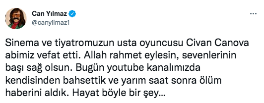 Civan Canova vefatıyla sanat camiasını yasa boğdu! Acı haberin ardından ünlüler üzüntülerini dile getirdiler - Sayfa 30
