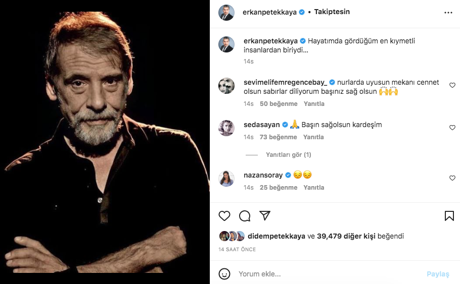 Civan Canova vefatıyla sanat camiasını yasa boğdu! Acı haberin ardından ünlüler üzüntülerini dile getirdiler - Sayfa 17