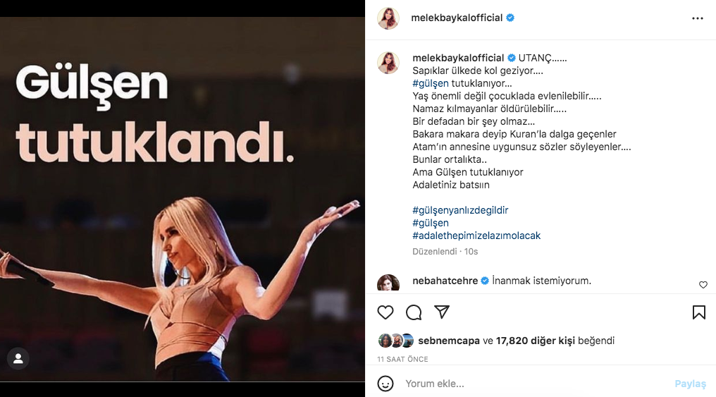 Ünlü isimler tutuklanan Gülşen'e ve hakaretine destek verdiler - Sayfa 9