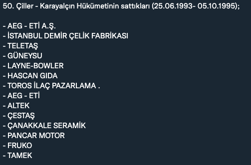 'AK Parti döneminde bütün fabrikalar satıldı' diyenler okusun! İşte 2002 yılına kadar satılan fabrikaların listesi! - Sayfa 30